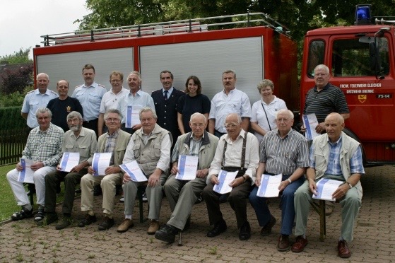 Ehrung zum 70. Jubiläum der Feuerwehr