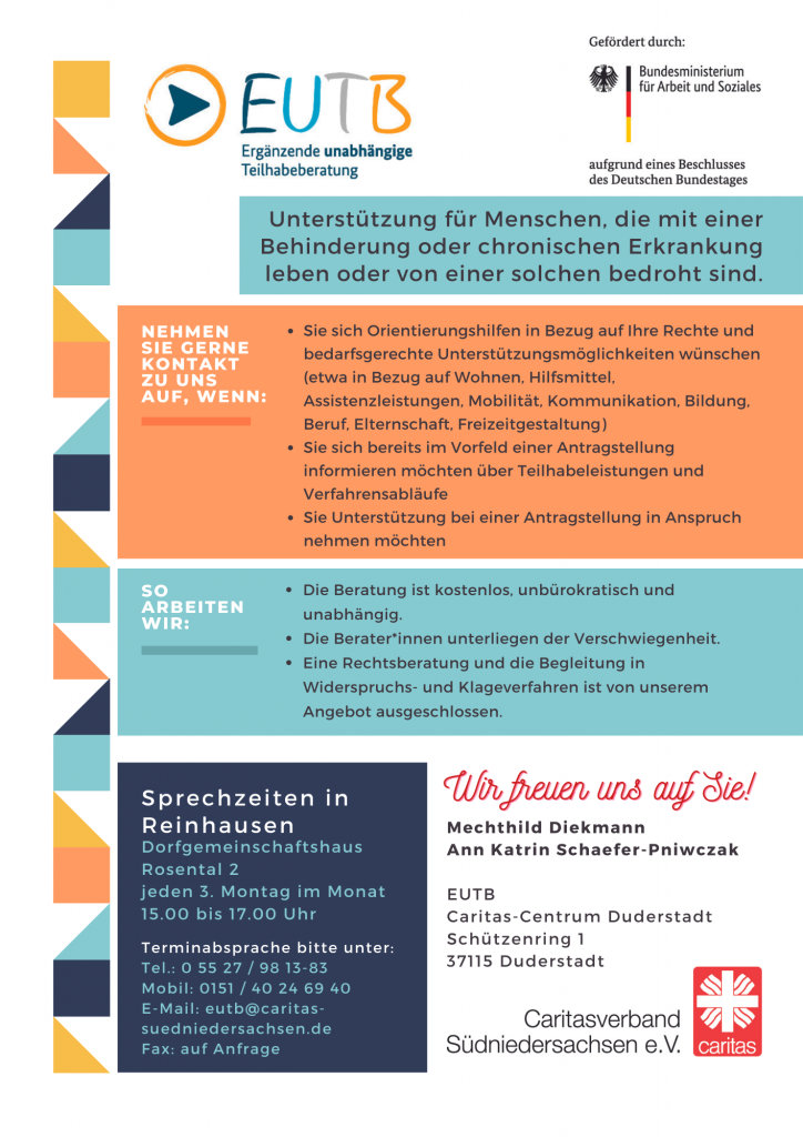 Ergänzende unabhängige Teilhabeberatung – EUTB – Gemeinde Gleichen