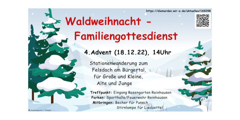 Beitragsbild Waldweihnacht 2022-12-18