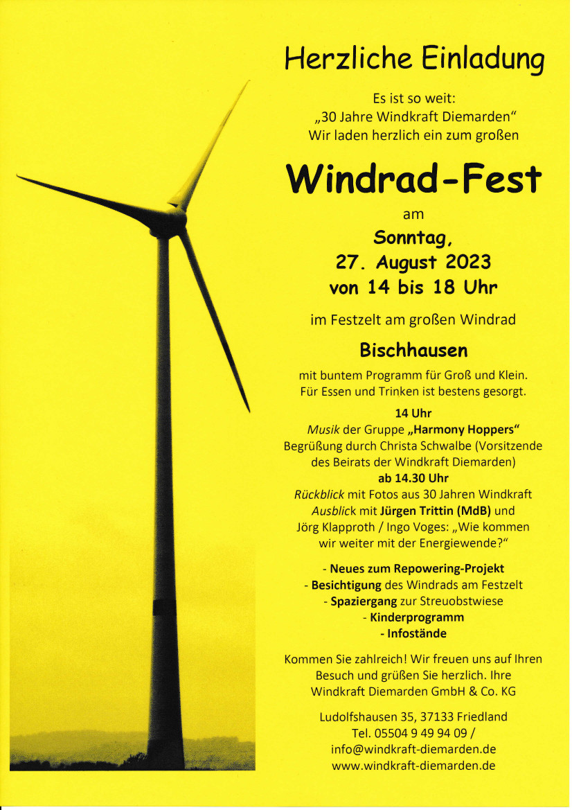 30 Jahre Windkraft-Diemarden 2023