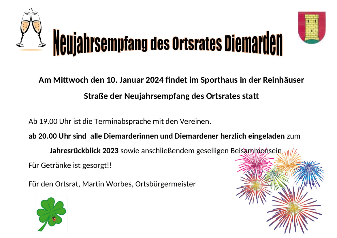 Neujahrsempfang 2024 Ortsrat Diemarden