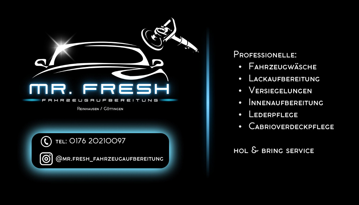 Fahrzeugaufbereitung Mr Fresh Reinhausen